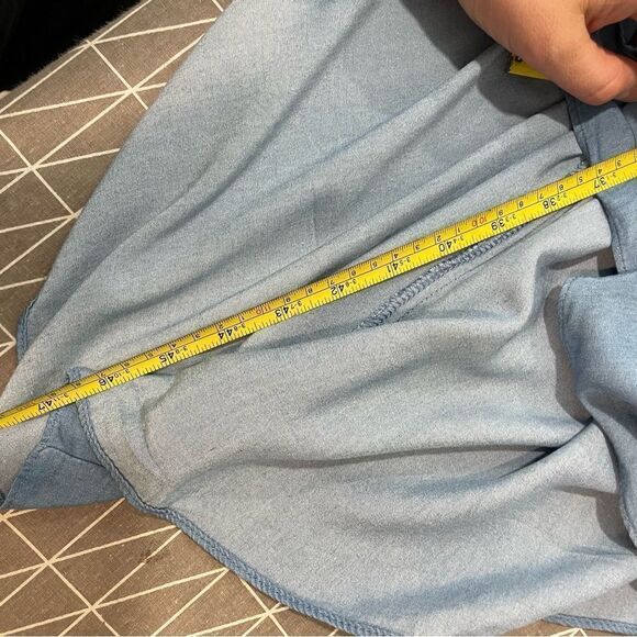 Frank Lyman Blue Denim Tunic Dress Two layer US 8 - Picture 9 of 10